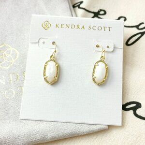 Kendra Scott Drop Earrings - Lee Ivory Pearl Gold